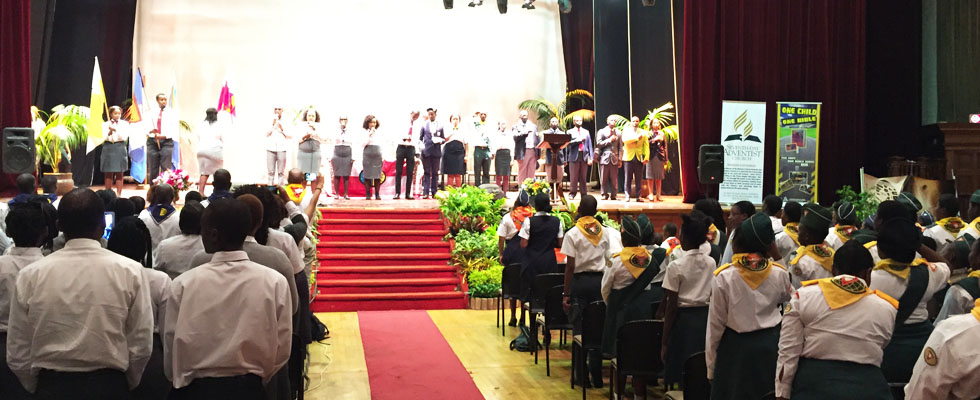 saluting the officials